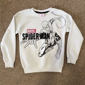 Marvel Spider-Man White Crewneck Sweater